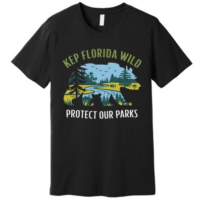 Keep Florida Wild Protect Our Parks Wildlife Graphic Premium T-Shirt