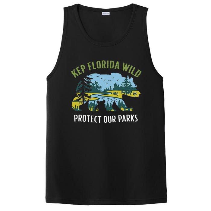 Keep Florida Wild Protect Our Parks Wildlife Graphic PosiCharge Competitor Tank