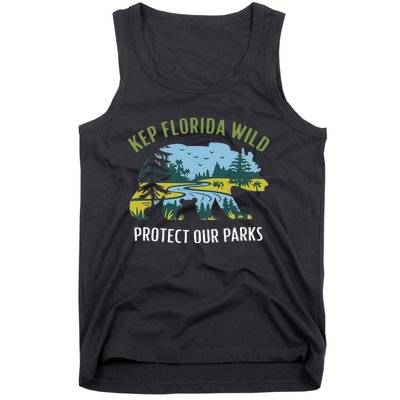 Keep Florida Wild Protect Our Parks Wildlife Graphic Tank Top