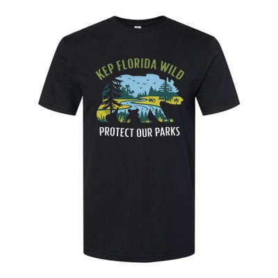 Keep Florida Wild Protect Our Parks Wildlife Graphic Softstyle CVC T-Shirt