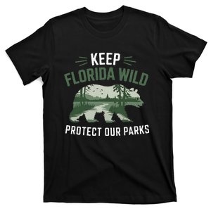 Keep Florida Wild Protect Our Parks Wildlife Graphic T-Shirt