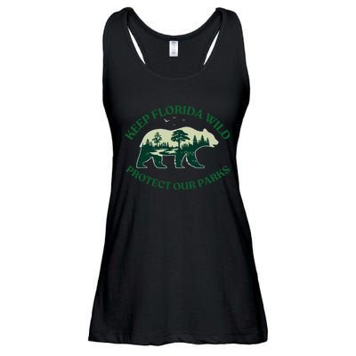 Keep Florida Wild Protect Our Parks Wildlife Graphic Ladies Essential Flowy Tank