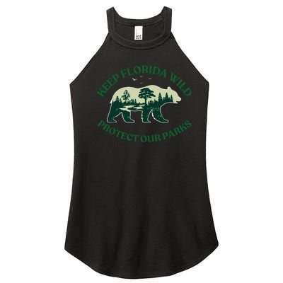 Keep Florida Wild Protect Our Parks Wildlife Graphic Women’s Perfect Tri Rocker Tank