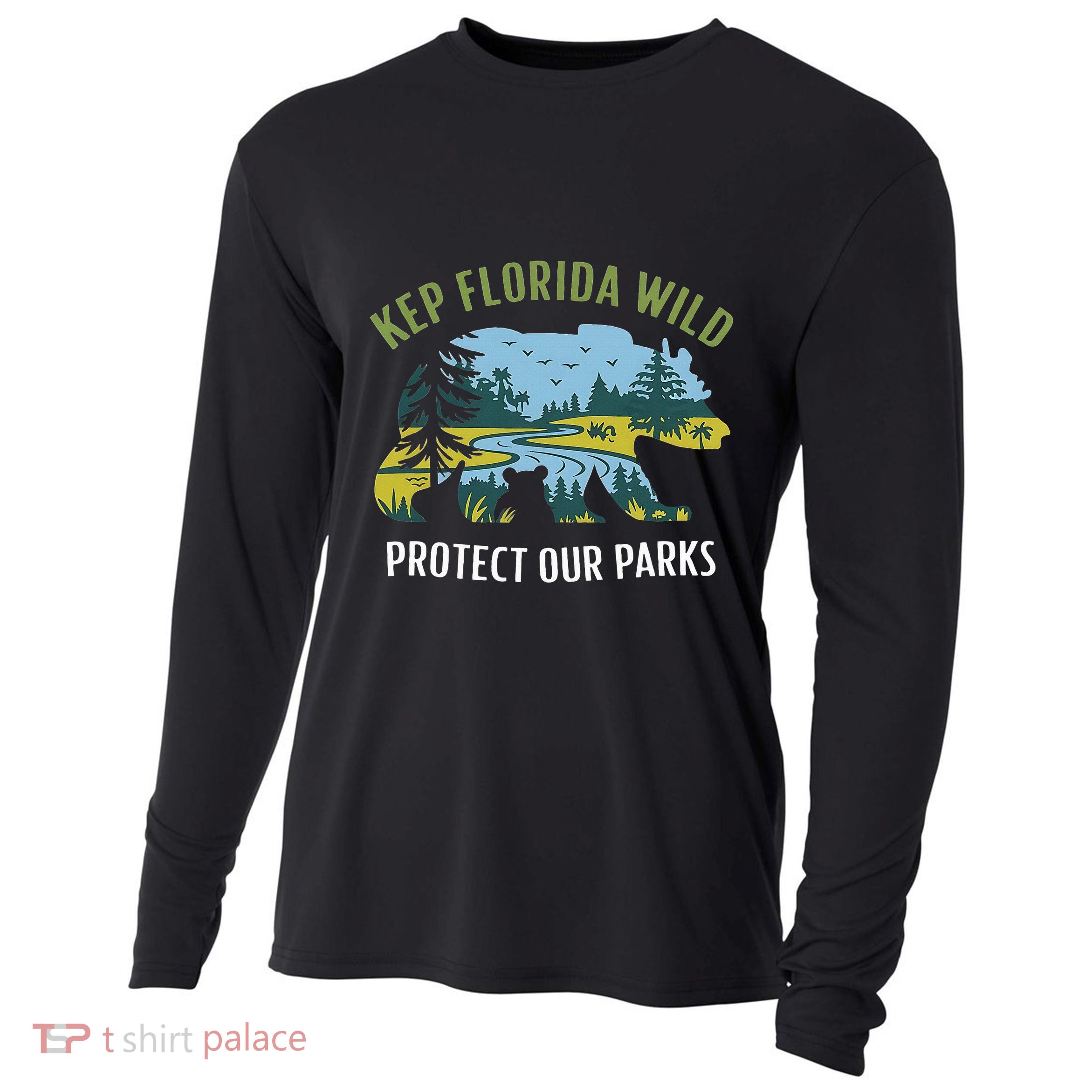 Keep Florida Wild Protect Our Parks Wildlife Cooling Performance Long Sleeve Crew