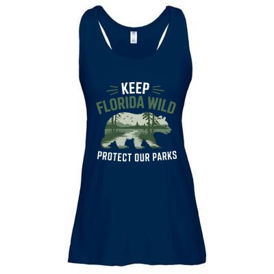 Keep Florida Wild Protect Our Parks Wildlife Graphic Ladies Essential Flowy Tank