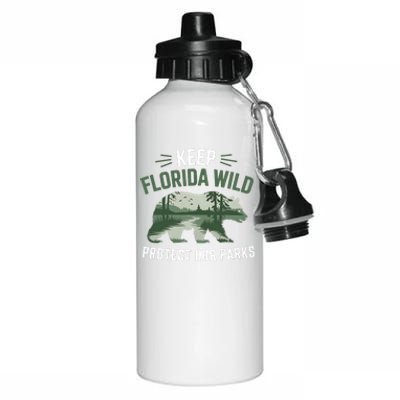 Keep Florida Wild Protect Our Parks Wildlife Graphic Aluminum Water Bottle