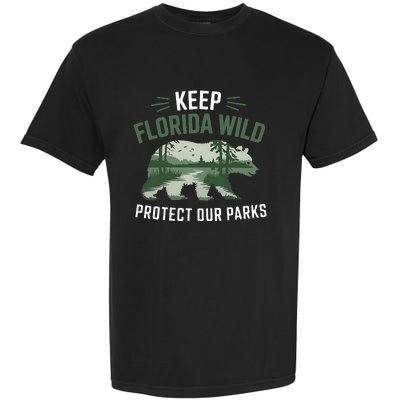 Keep Florida Wild Protect Our Parks Wildlife Garment-Dyed Heavyweight T-Shirt