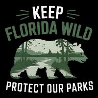 Keep Florida Wild Protect Our Parks Wildlife V-Neck T-Shirt