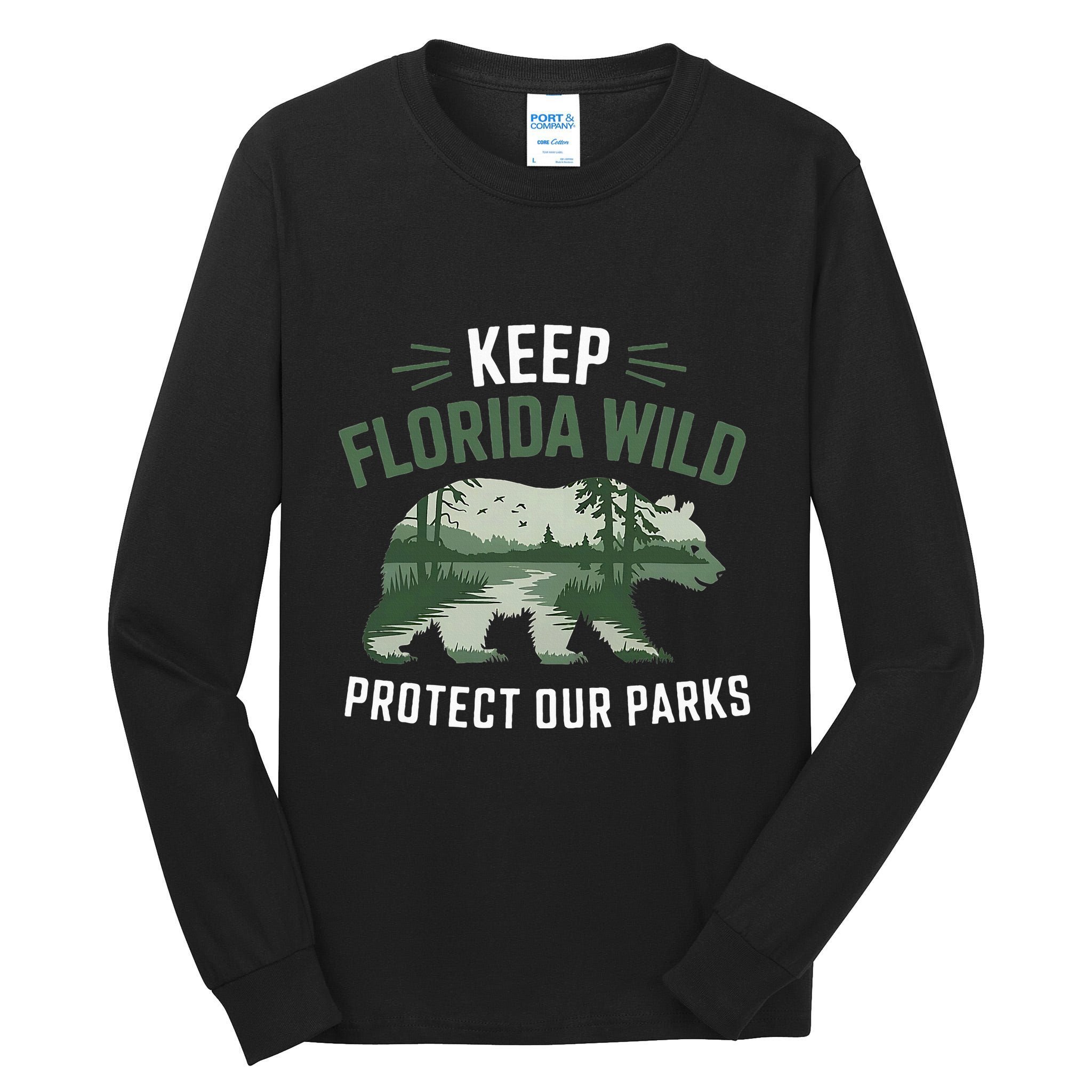 Keep Florida Wild Protect Our Parks Wildlife Tall Long Sleeve T-Shirt