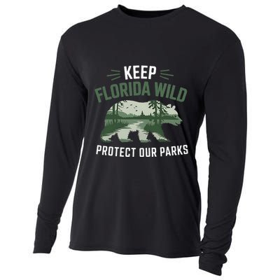 Keep Florida Wild Protect Our Parks Wildlife Cooling Performance Long Sleeve Crew