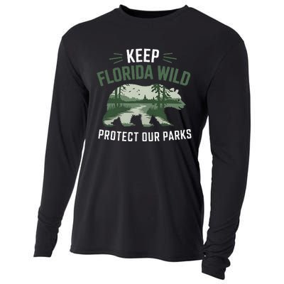 Keep Florida Wild Protect Our Parks Wildlife Cooling Performance Long Sleeve Crew