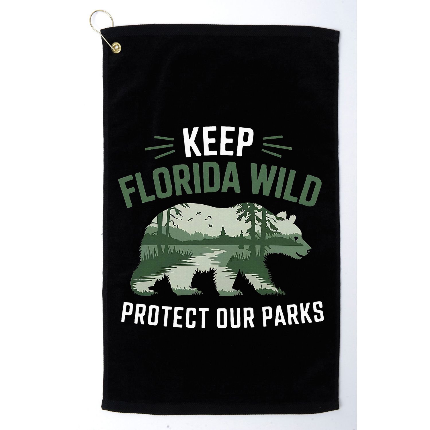 Keep Florida Wild Protect Our Parks Wildlife Golf Towel