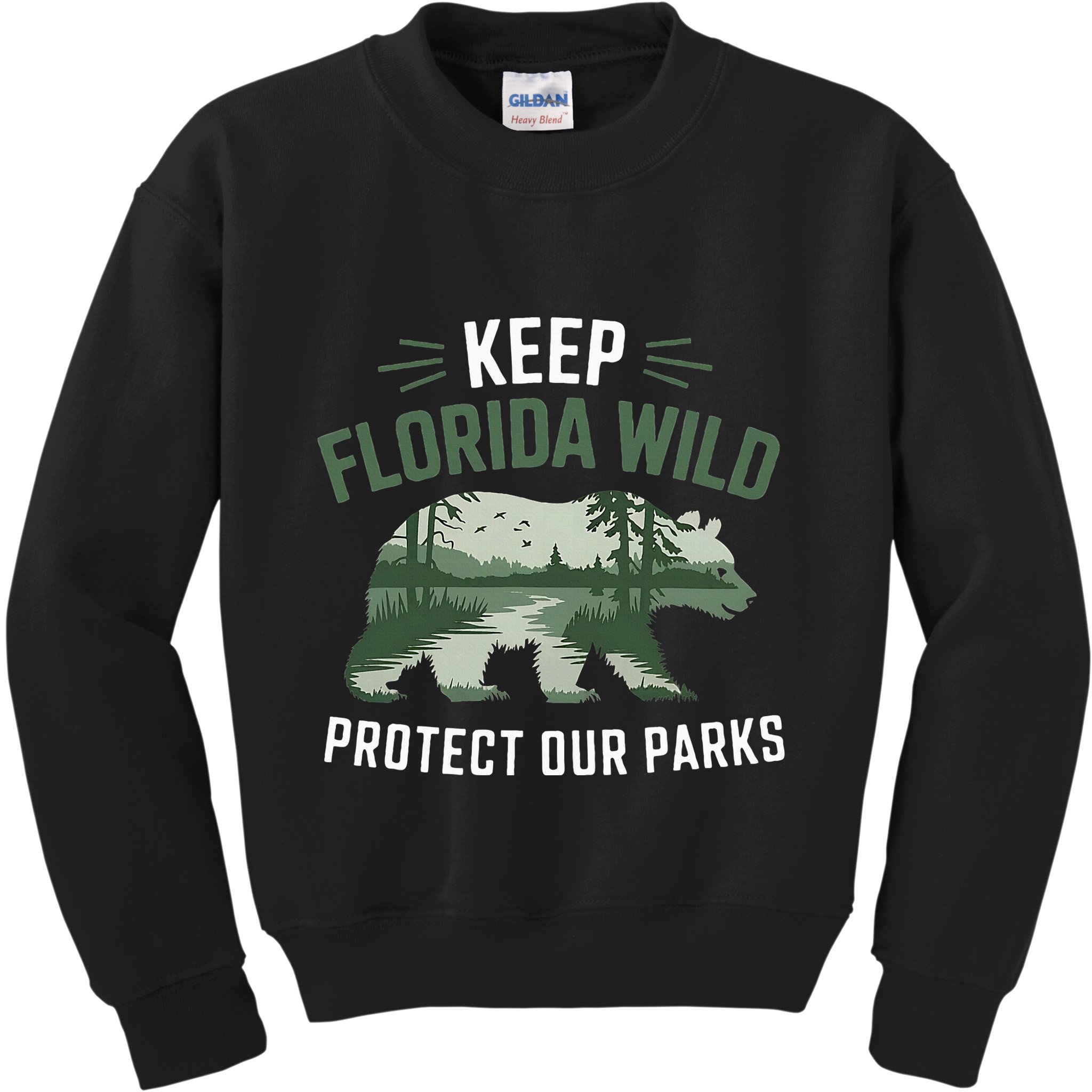Keep Florida Wild Protect Our Parks Wildlife Kids Sweatshirt