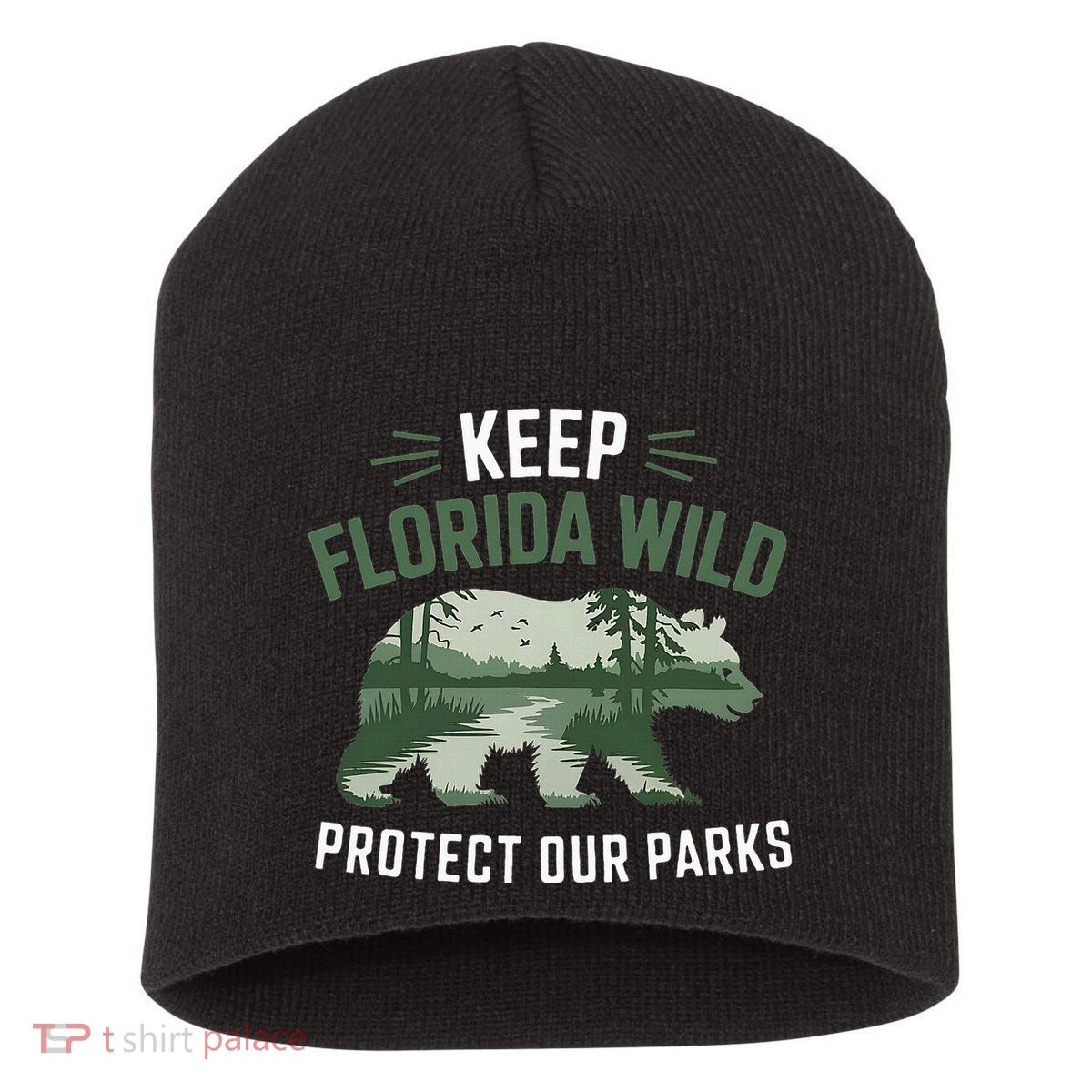 Keep Florida Wild Protect Our Parks Wildlife Short Acrylic Beanie