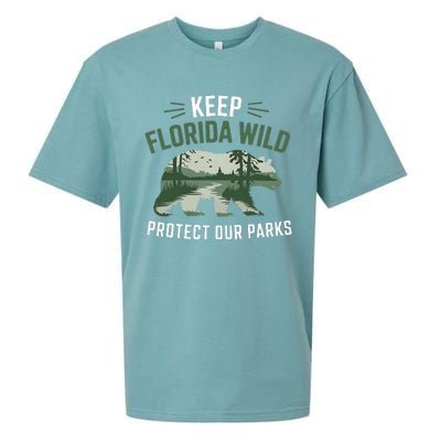 Keep Florida Wild Protect Our Parks Wildlife Sueded Cloud Jersey T-Shirt