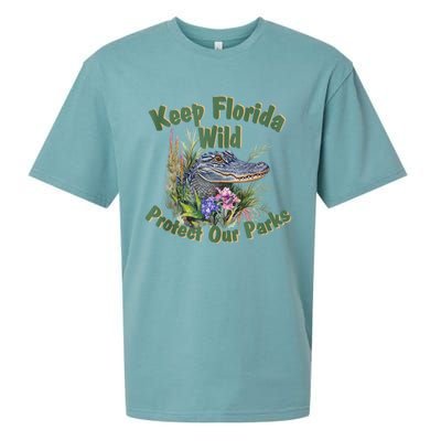 Keep Florida Wild Protect Florida Parks Sueded Cloud Jersey T-Shirt