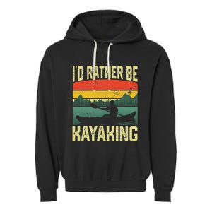 Kayak For Women Kayaking Kayaker Paddling Kayak Garment-Dyed Fleece Hoodie