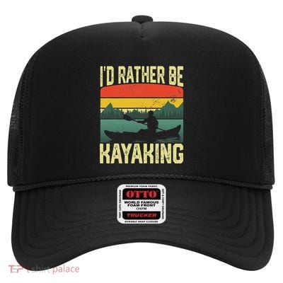 Kayak For Women Kayaking Kayaker Paddling Kayak High Crown Mesh Back Trucker Hat