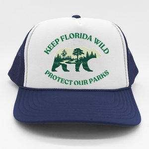 Keep Florida Wild Protect Our Parks Wildlife Graphic Trucker Hat