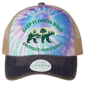 Keep Florida Wild Protect Our Parks Wildlife Graphic Legacy Tie Dye Trucker Hat