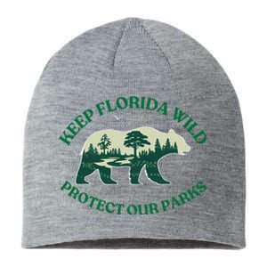 Keep Florida Wild Protect Our Parks Wildlife Graphic Sustainable Beanie