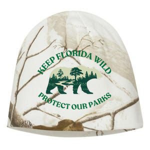 Keep Florida Wild Protect Our Parks Wildlife Graphic Kati - Camo Knit Beanie