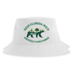 Keep Florida Wild Protect Our Parks Wildlife Graphic Sustainable Bucket Hat