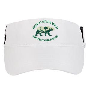 Keep Florida Wild Protect Our Parks Wildlife Graphic Adult Drive Performance Visor