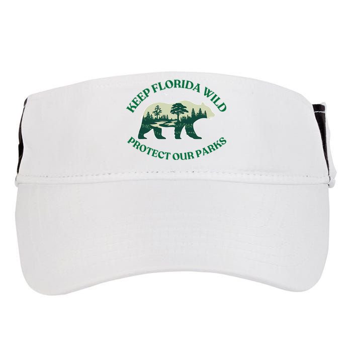 Keep Florida Wild Protect Our Parks Wildlife Graphic Adult Drive Performance Visor