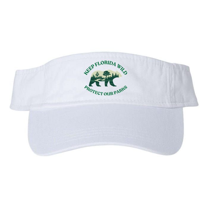 Keep Florida Wild Protect Our Parks Wildlife Graphic Valucap Bio-Washed Visor