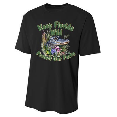 Keep Florida Wild Protect Florida Parks Performance Sprint T-Shirt