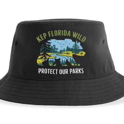 Keep Florida Wild Protect Our Parks Wildlife Sustainable Bucket Hat