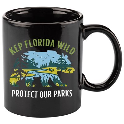 Keep Florida Wild Protect Our Parks Wildlife 11oz C Handle Ceramic Mug