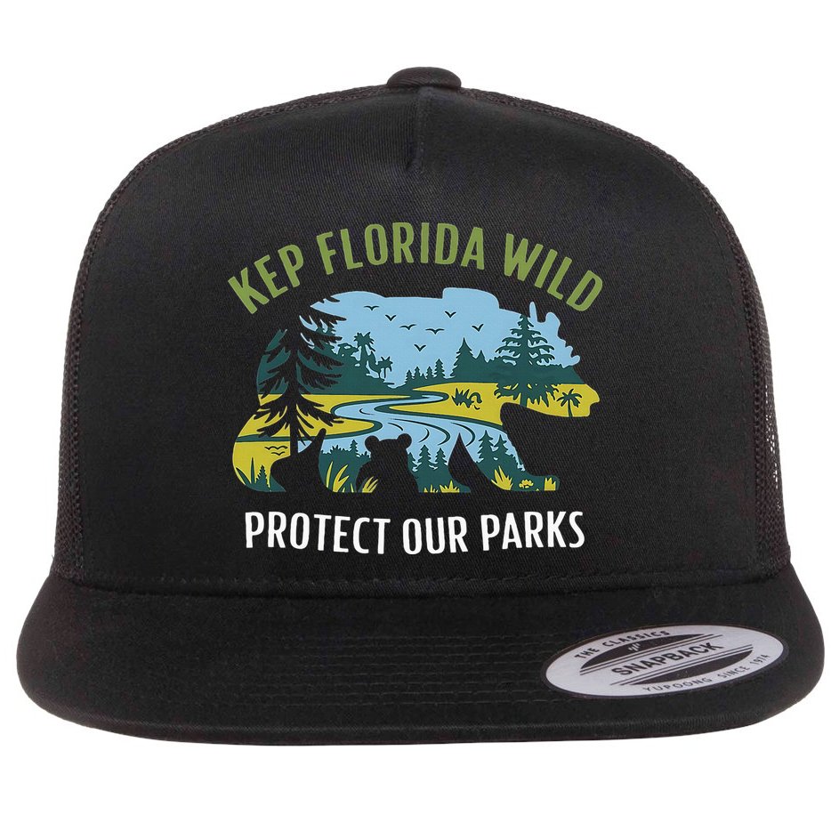 Keep Florida Wild Protect Our Parks Wildlife Flat Bill Trucker Hat