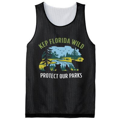Keep Florida Wild Protect Our Parks Wildlife Mesh Reversible Basketball Jersey Tank