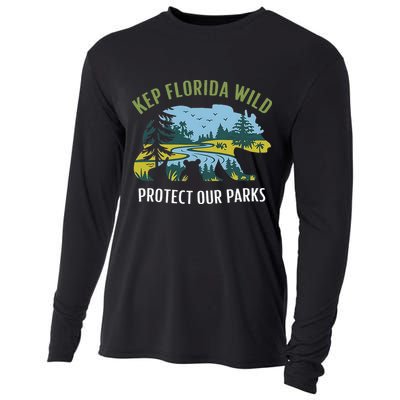 Keep Florida Wild Protect Our Parks Wildlife Cooling Performance Long Sleeve Crew