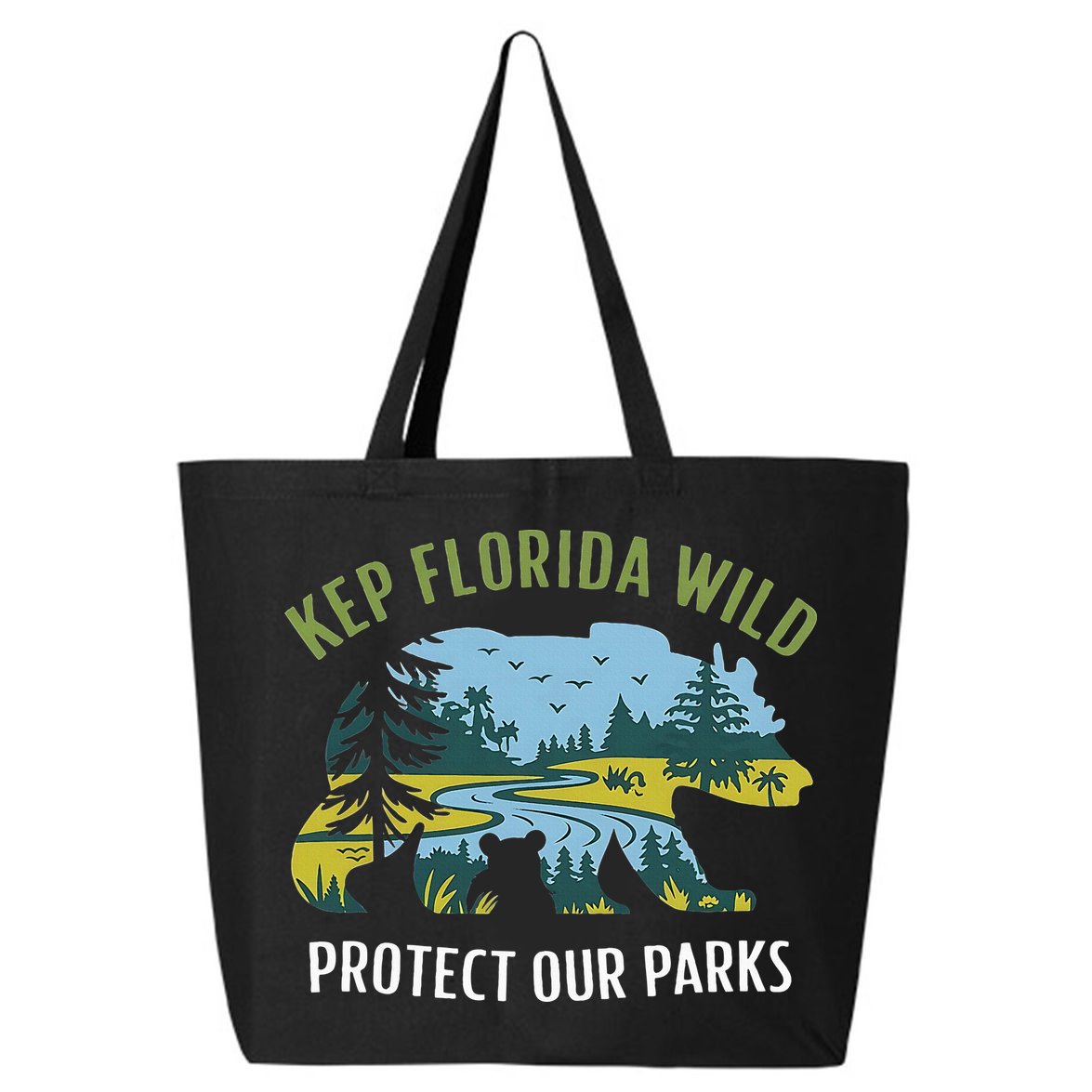 Keep Florida Wild Protect Our Parks Wildlife 25L Jumbo Tote