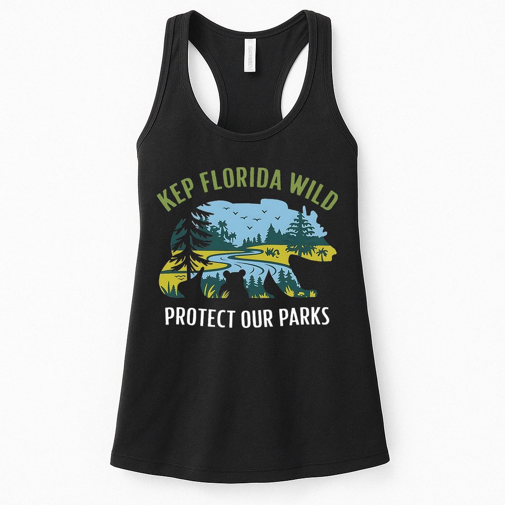 Keep Florida Wild Protect Our Parks Wildlife Womens Tank Top
