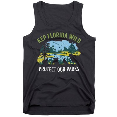 Keep Florida Wild Protect Our Parks Wildlife Tank Top