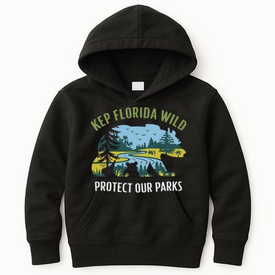 Keep Florida Wild Protect Our Parks Wildlife Kids Hoodie