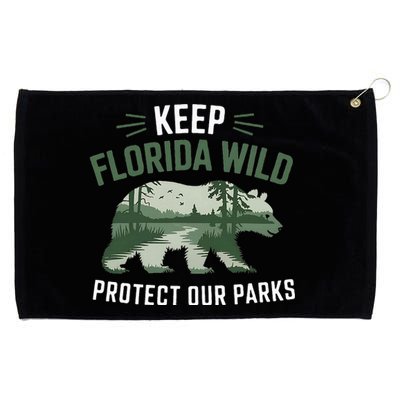 Keep Florida Wild Protect Our Parks Wildlife Grommeted Golf Towel