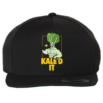 Kale Fitness Weightlifter Vegan Vegetarian Gift Wool Snapback Cap