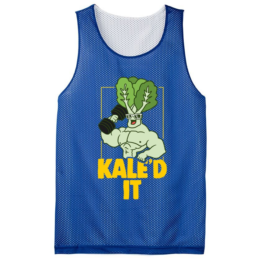 Kale Fitness Weightlifter Vegan Vegetarian Gift Mesh Reversible Basketball Jersey Tank
