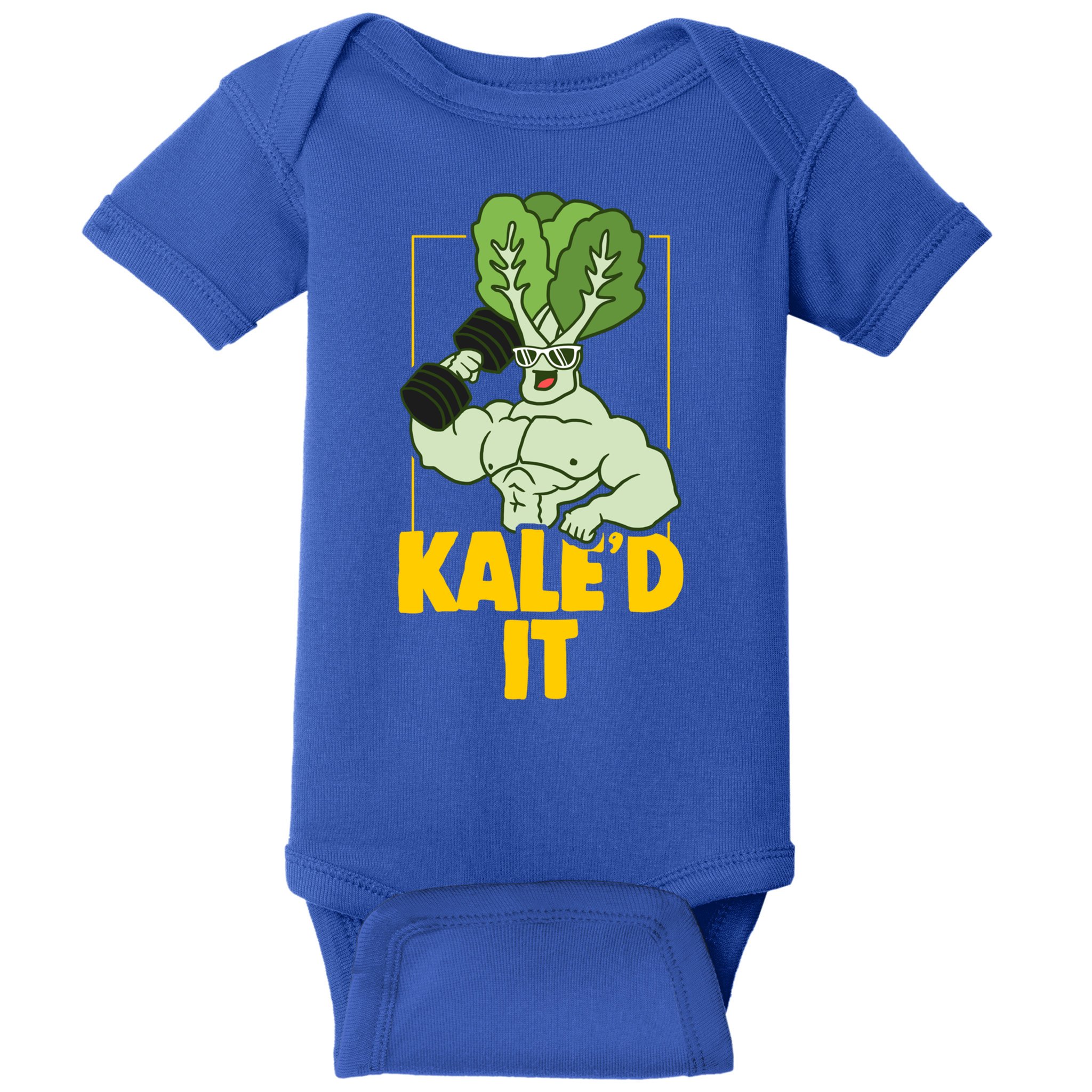 Kale Fitness Weightlifter Vegan Vegetarian Gift Baby Bodysuit