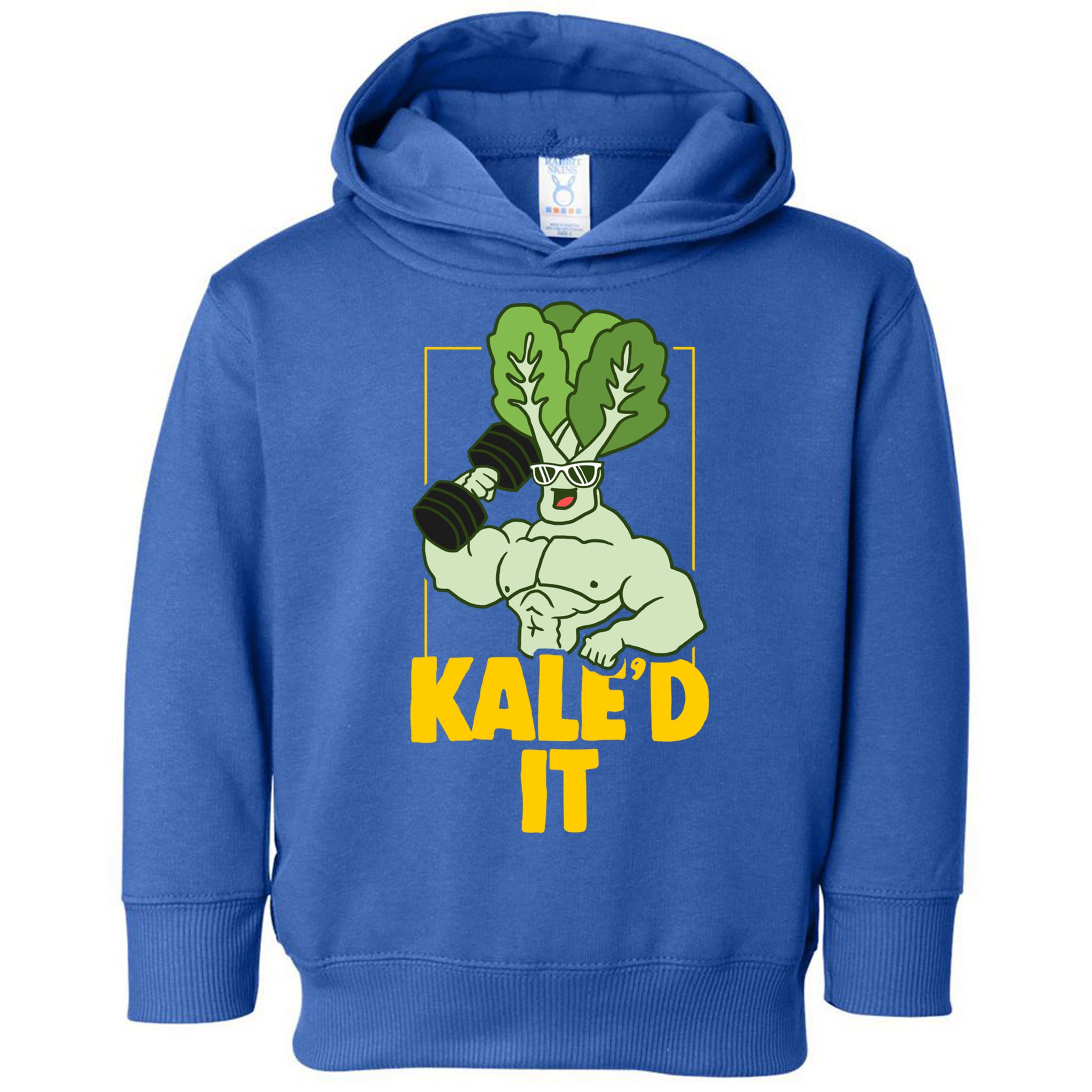 Kale Fitness Weightlifter Vegan Vegetarian Gift Toddler Hoodie