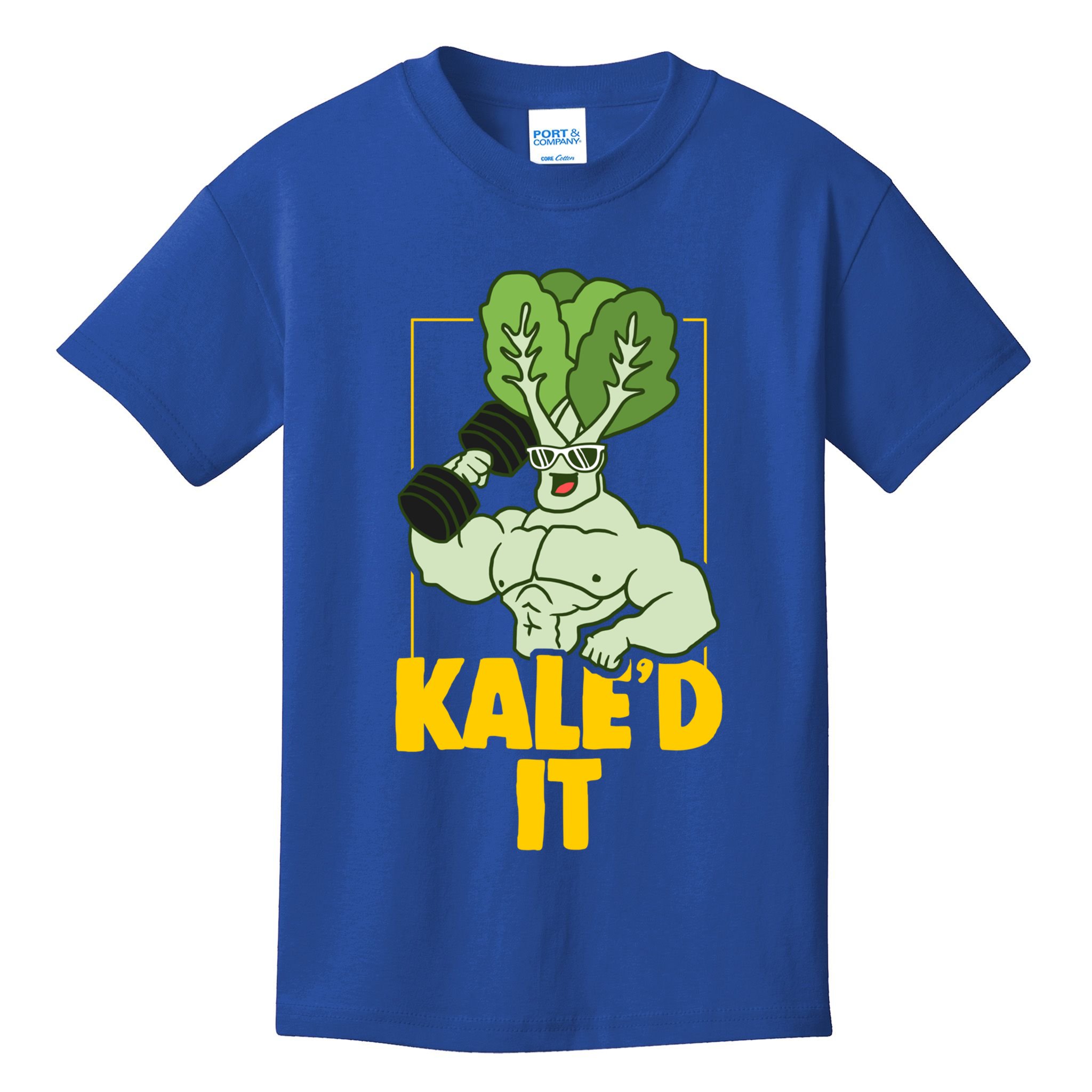 Kale Fitness Weightlifter Vegan Vegetarian Gift Kids T-Shirt