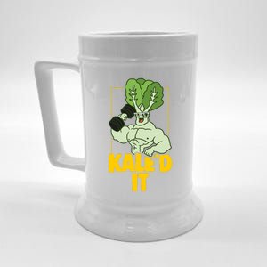 Kale Fitness Weightlifter Vegan Vegetarian Gift Beer Stein