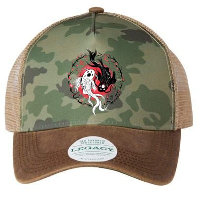 Koi Fish Ying Yang Japanese Legacy Tie Dye Trucker Hat