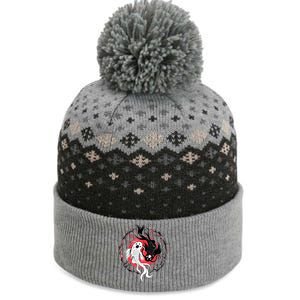 Koi Fish Ying Yang Japanese The Baniff Cuffed Pom Beanie