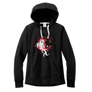 Koi Fish Ying Yang Japanese Women's Fleece Hoodie